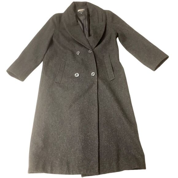 Vintage Wool Pleated Detail PeaCoat - Picture 1 of 10